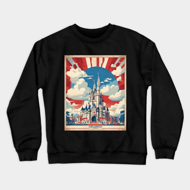 Orlando United States of America Tourism Vintage Poster Crewneck Sweatshirt by TravelersGems